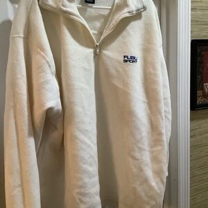Vintage Fubu 1/4 Zip Embroidered Fleece Pullover Sweater